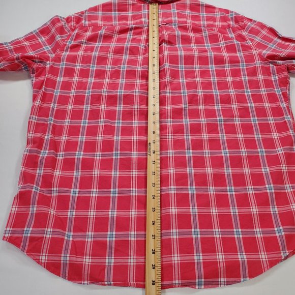 American Eagle Shirt Mens XL Salmon Plaid Seriously Soft Classic Fit Button Down - Picture 13 of 15